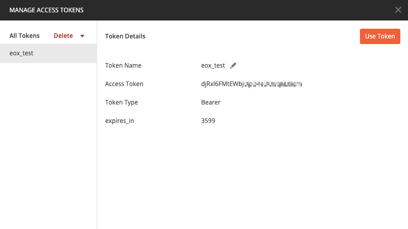Postman - Manage Access Tokens